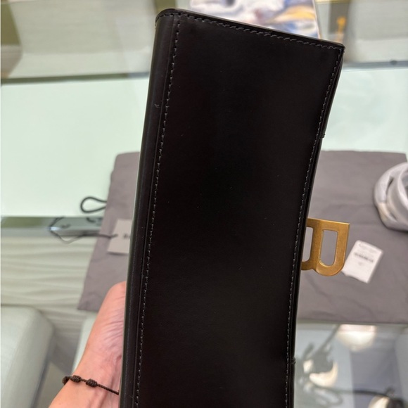 Authentic NWT Balenciaga Black Hourglass Small Satchel with Gold Accents - Picture 6 of 9